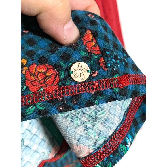Matilda Jane 435 Jingle Bell Rock Top Shirt Floral Plaid Dots Red Blue Girls 16 - Picture 7 of 7